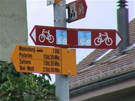 The familiar Cycle Route signs we have been following all day - Routes 5 and 8 follow the same route at this particular point